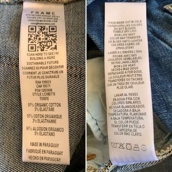 Frame Le Crop Mini Boot Degradable Jean in Terre Wash Size 27 - Picture 10 of 13